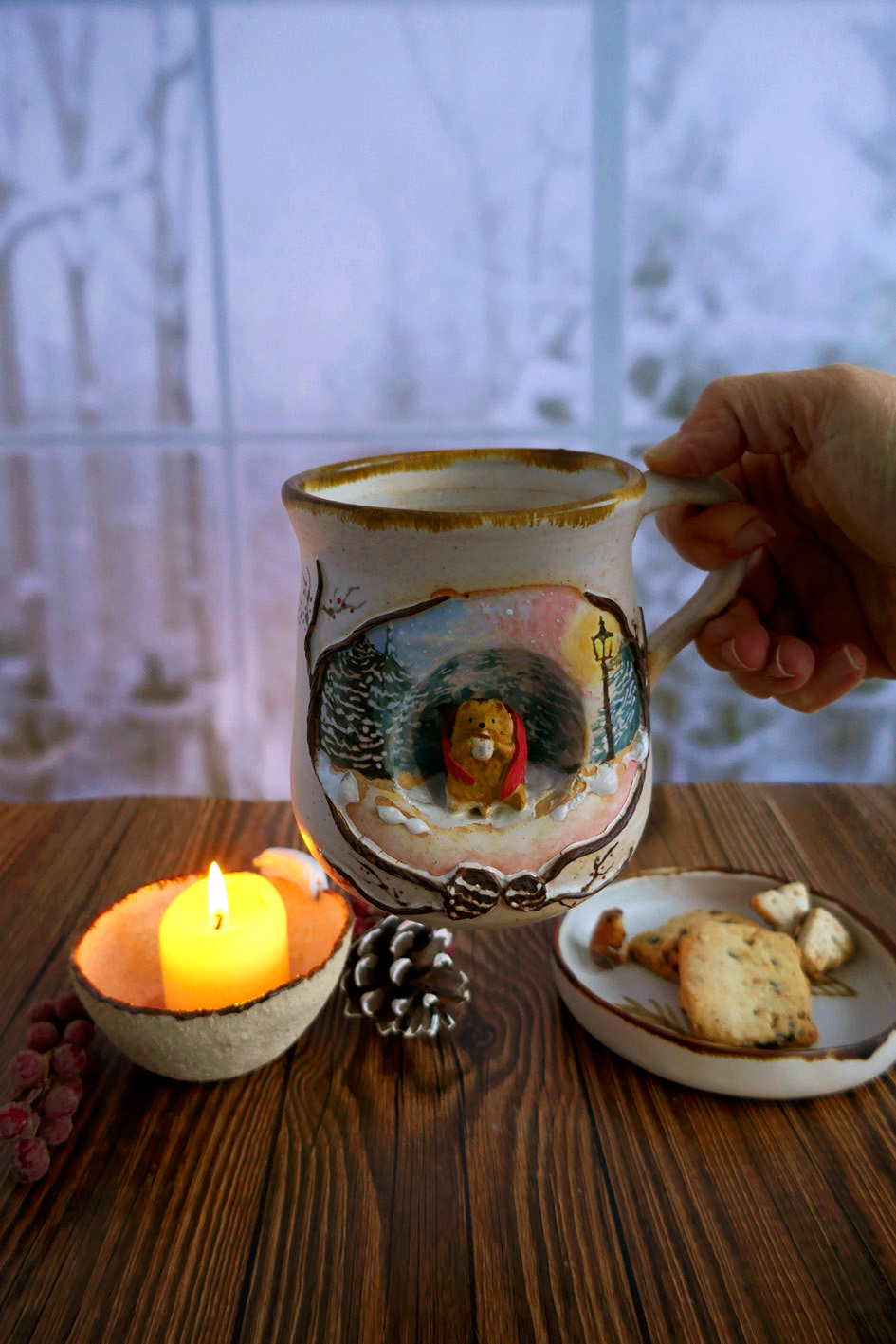 Grande Tasse en grès "Un thé à Narnia" - Pièce Unique – Image 4