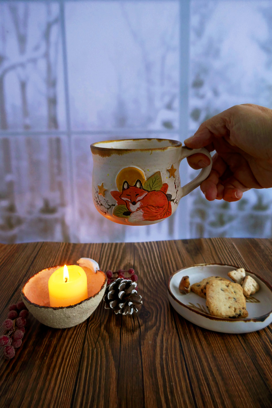 Tasse en grès "Lune d'Automne" – Image 4