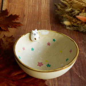 Petit bol grès "Totoro blanc"
