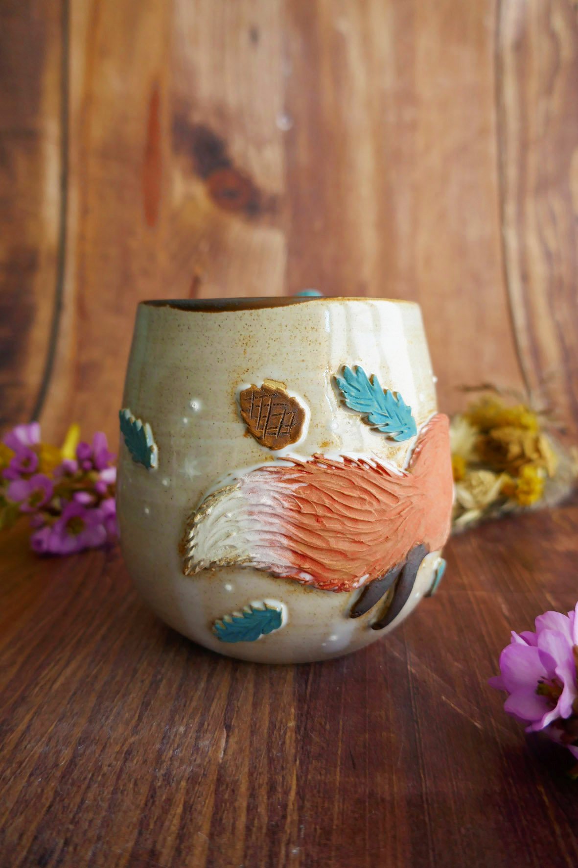 Mug à anse grès "La course de Renard" – Image 3