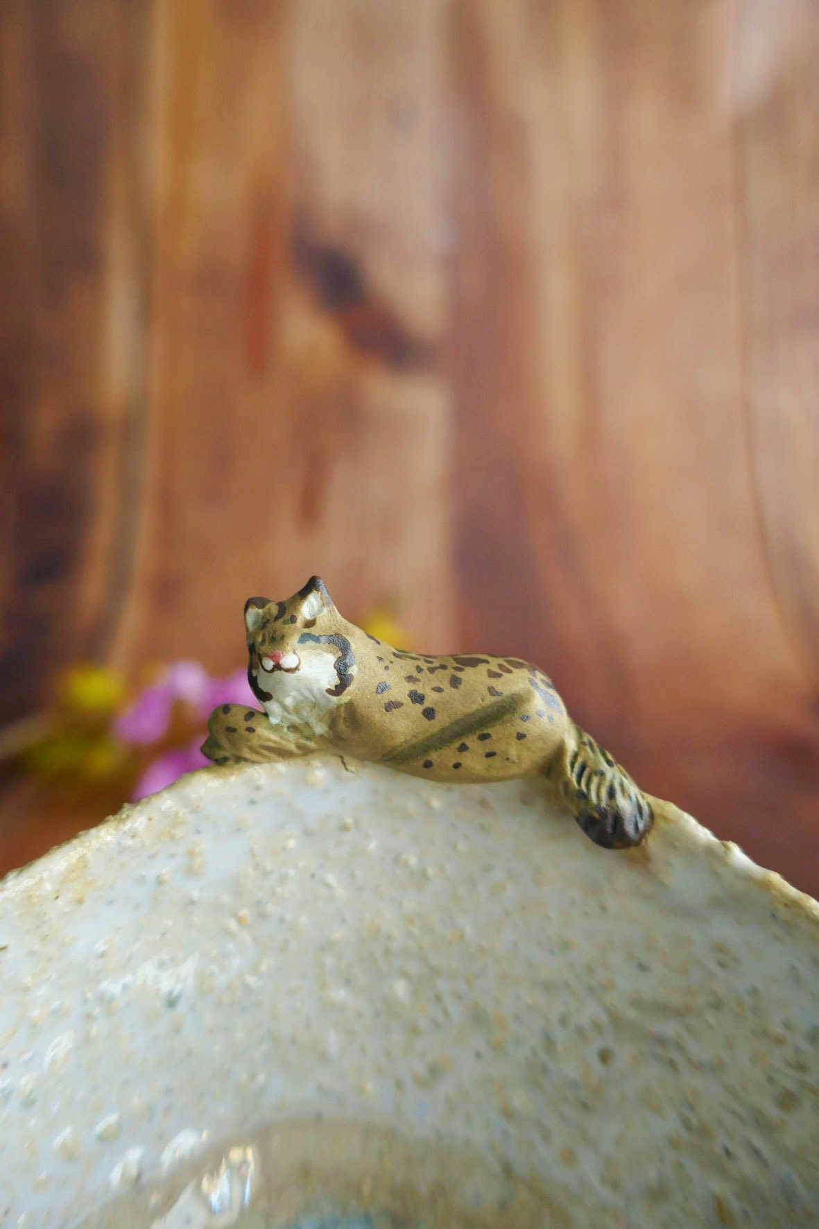 Bol décoratif en grès Lynx Boréal – Image 2