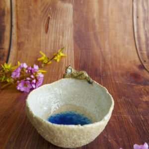 Bol décoratif en grès Lynx Boréal