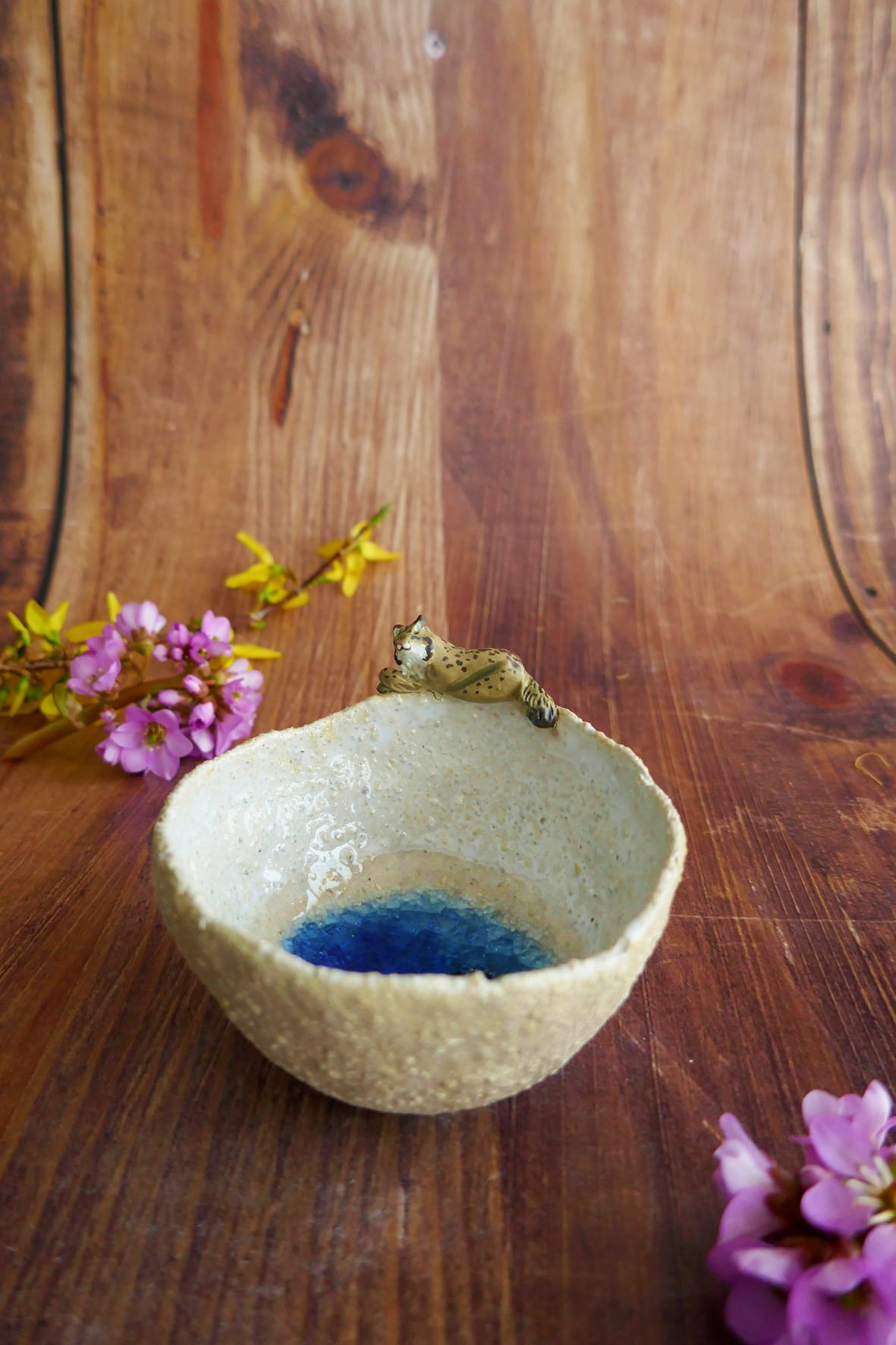 Bol décoratif en grès Lynx Boréal