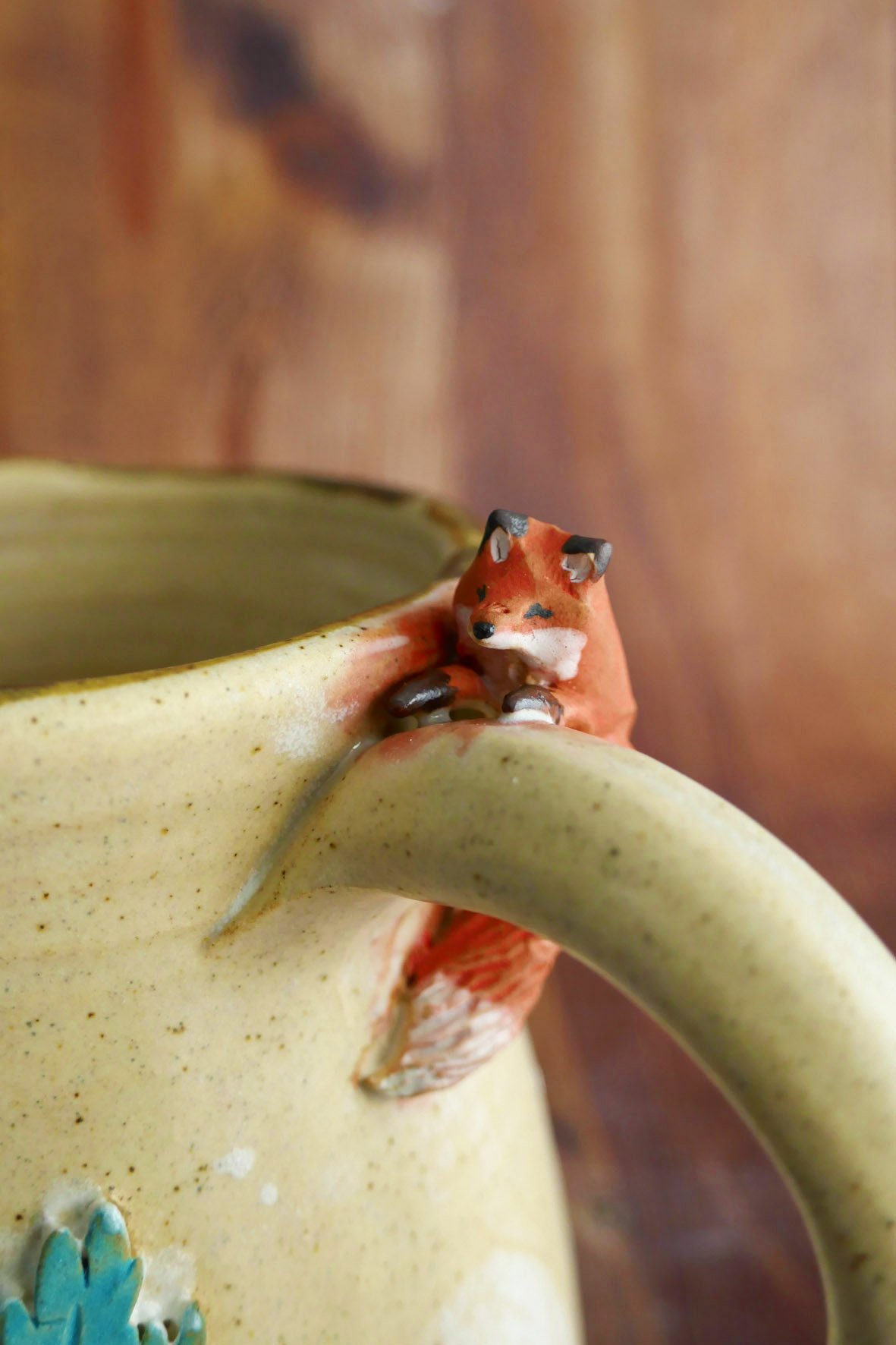 Carafe en grès Renard roux & Sapins enneigés – Image 4