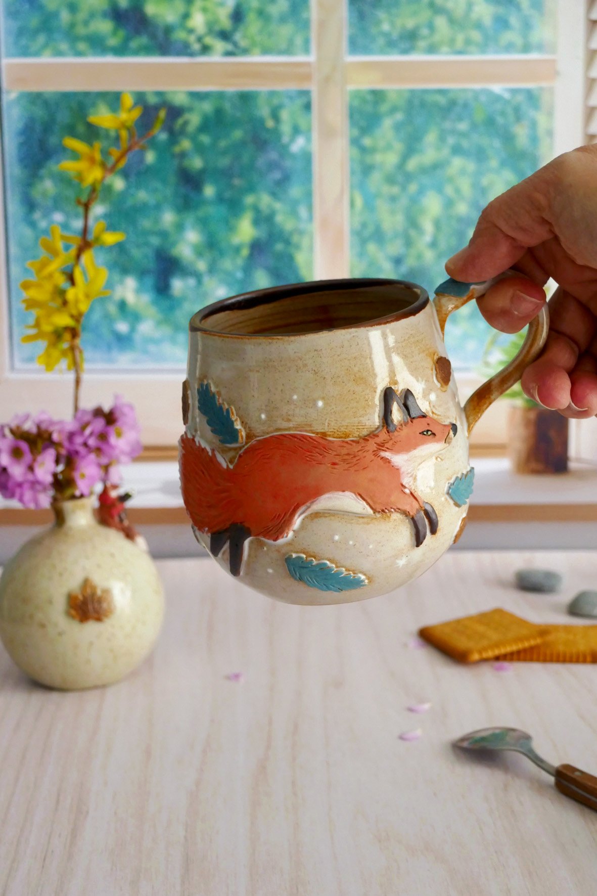 Mug à anse grès "La course de Renard" – Image 6