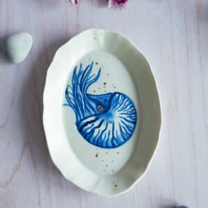 {Vide-Atelier} Mini plat en porcelaine Nautile