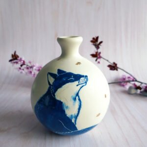 {Vide-Atelier} Vase en porcelaine "Le Renard"