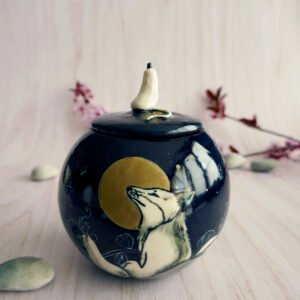 {Vide-Atelier} Boîte en porcelaine "Renard & Phalène"