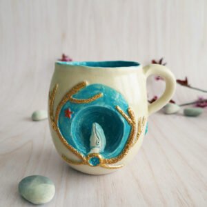 {Vide-Atelier} Mug grès "White Whale"