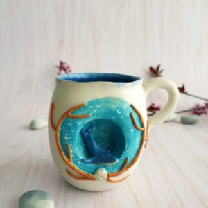 {Vide-Atelier} Mug grès "Blue Whale"