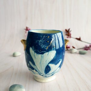 {Vide-Atelier} Tasse-Pot en porcelaine "Champignons"