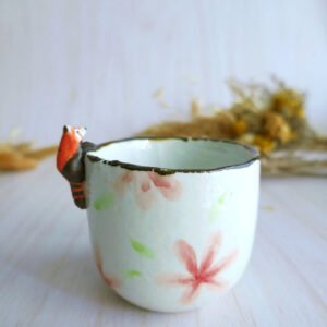 Tasse à Café en porcelaine "Panda Roux & Sakuras"