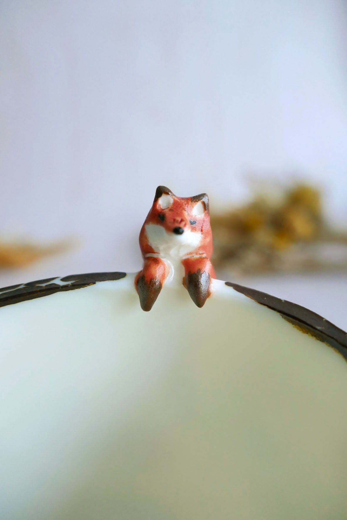 Tasse à Café en porcelaine "Renard aux fraises" – Image 4