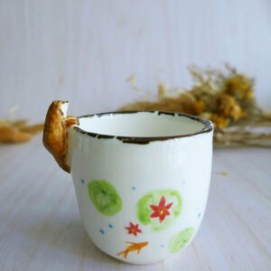 Tasse à Café en porcelaine "Loutre & Nenuphars"