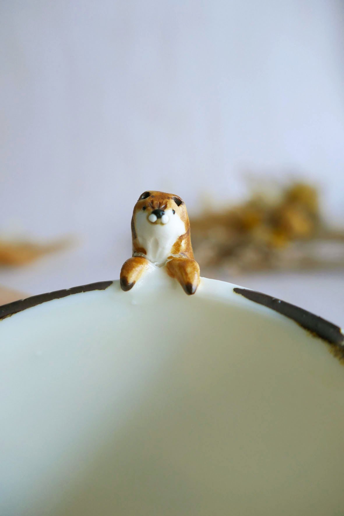 Tasse à Café en porcelaine "Loutre & Nenuphars" – Image 4