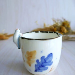 Tasse à Café en porcelaine "Hermine & Feuilles"