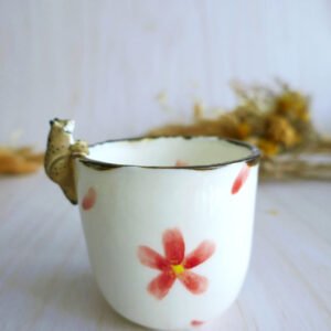 Tasse à Café en porcelaine "Lynx & Sakuras"