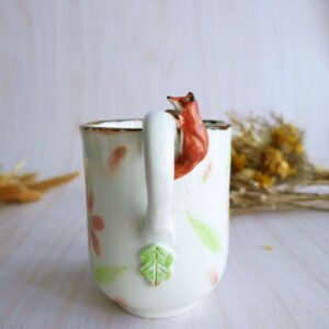 Mug à anse en porcelaine "Renard aux sakuras"