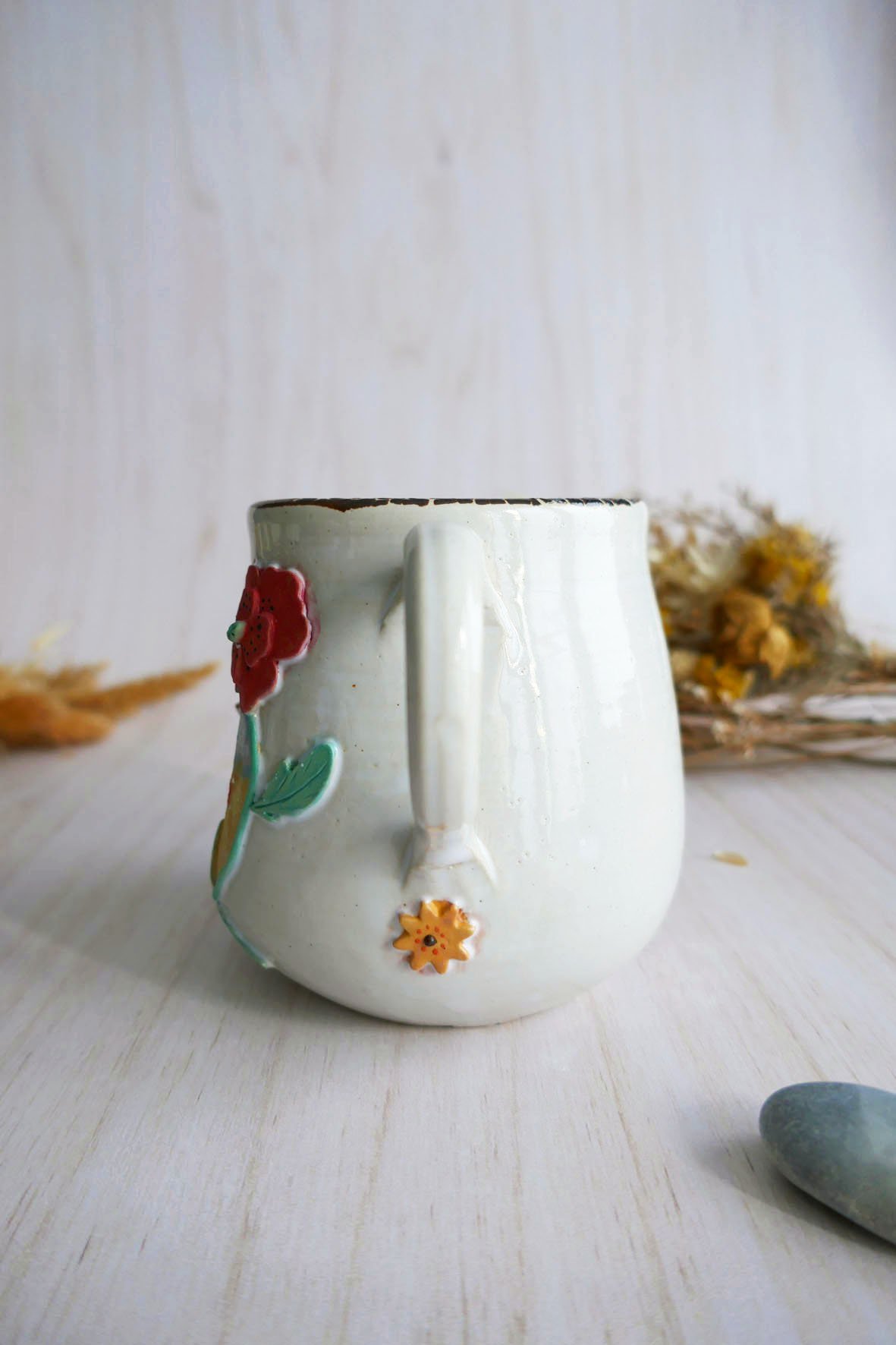 Grand Mug à anse grès "Le picnic d'Augustin" – Image 2