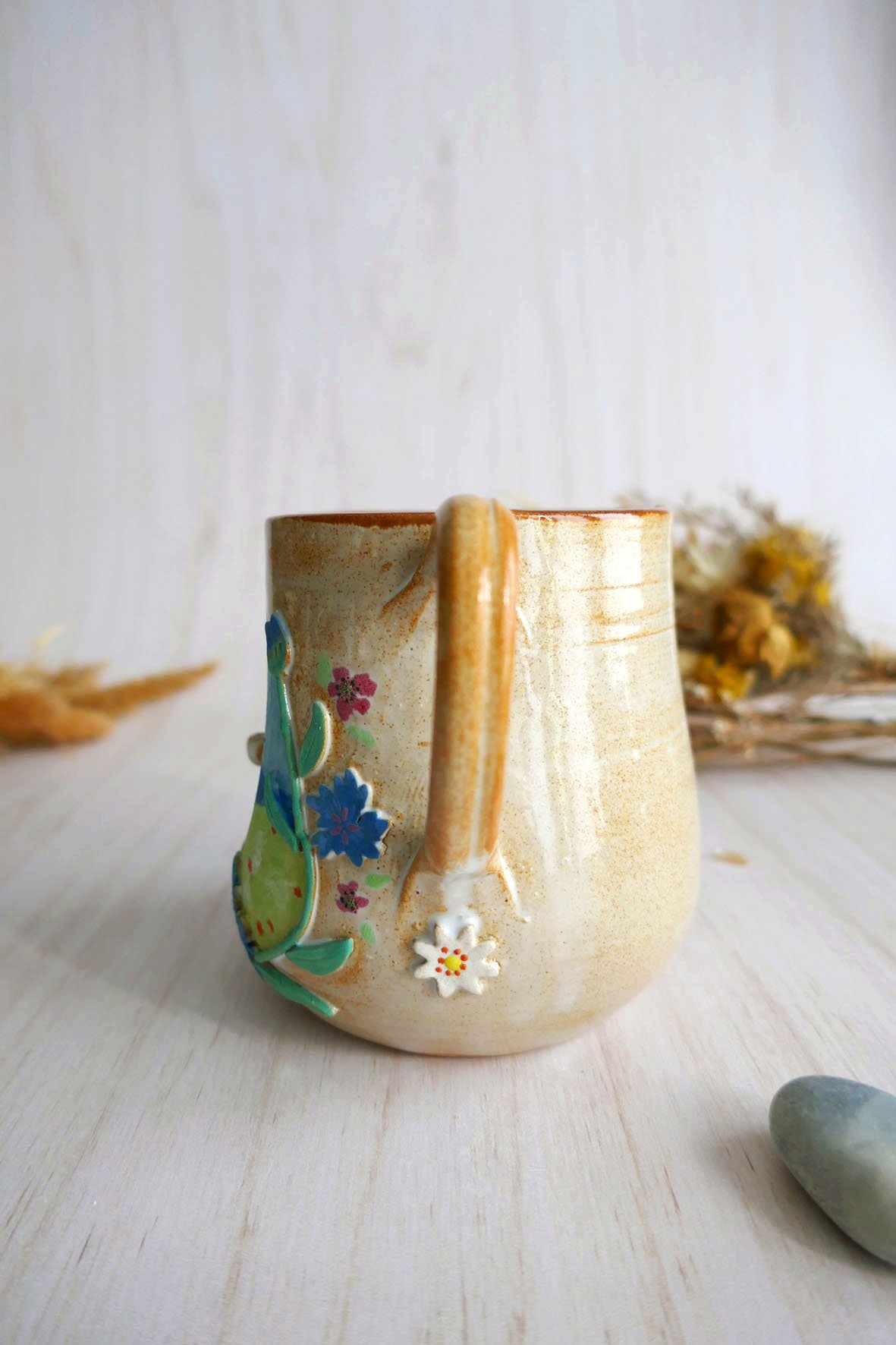 Grand Mug à anse grès "Le picnic de Basile" – Image 2