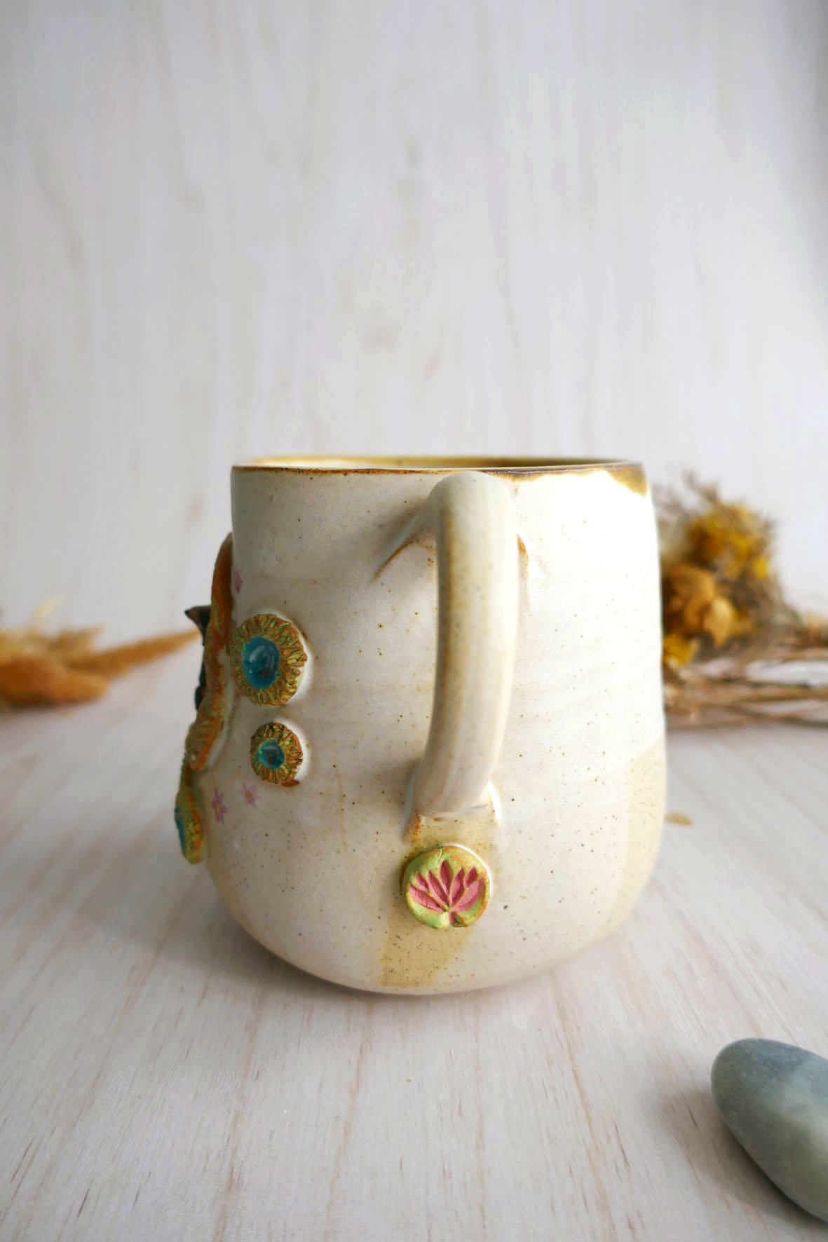 Grand Mug à anse grès "The Tanuki Pond" – Image 2