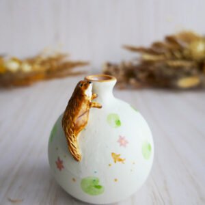 Vase Miniature porcelaine Loutre aux carpes