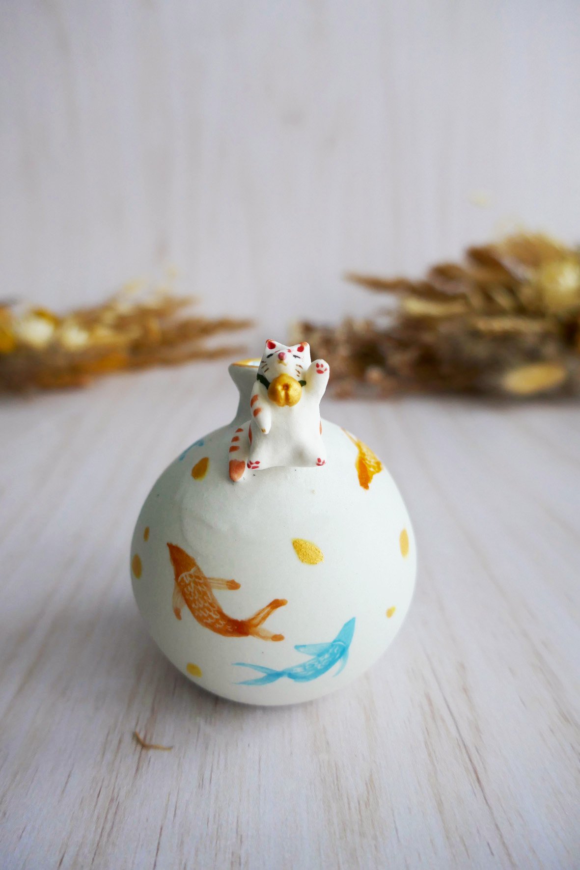 Vase Miniature porcelaine Maneki Neko