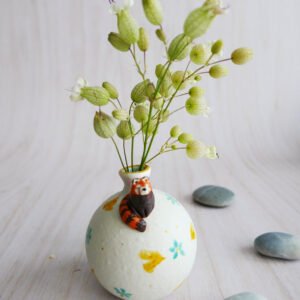 Vase Miniature porcelaine Panda Roux