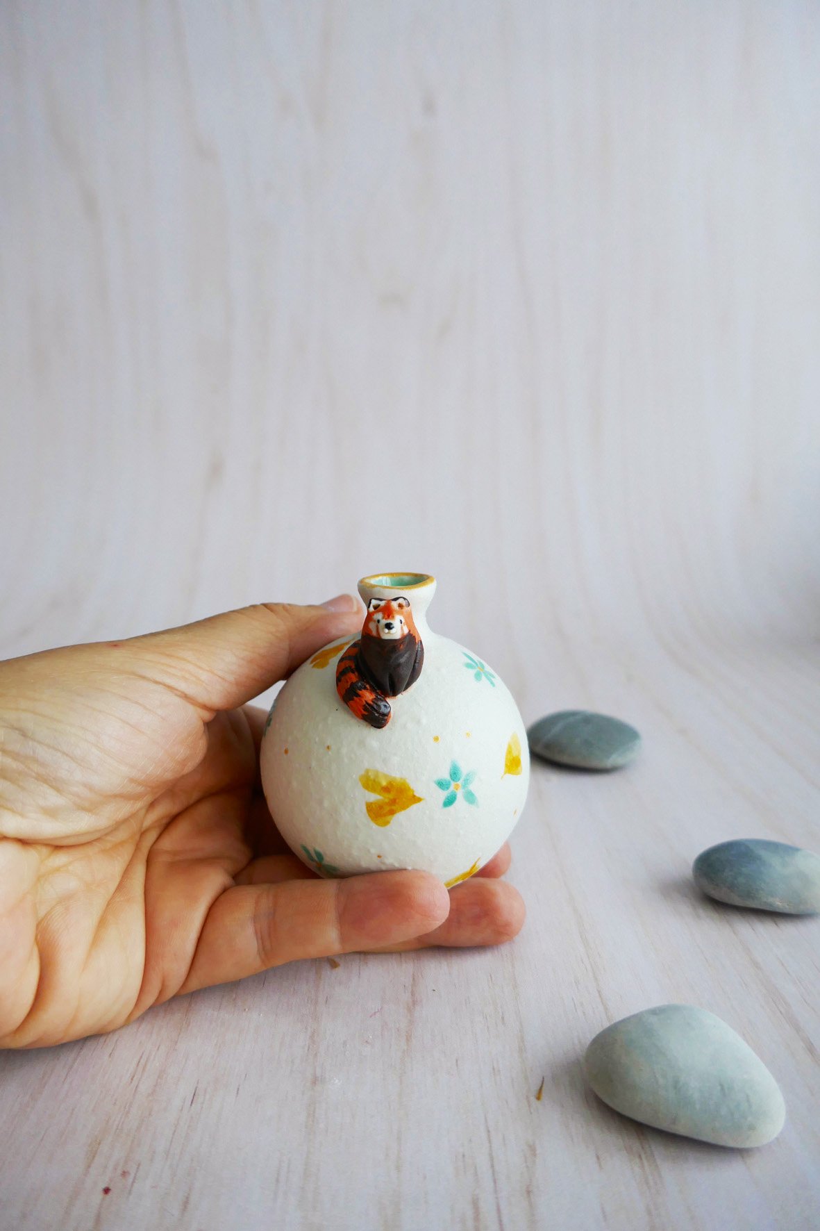 Vase Miniature porcelaine Panda Roux – Image 5