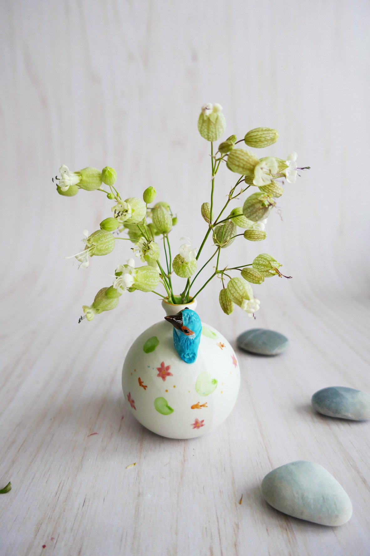 Vase Miniature porcelaine Martin PĂȘcheur â Image 4