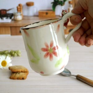 Mug à anse en porcelaine "Renard aux sakuras"