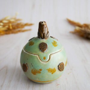 {Kintsugi} Boîte miniature en grès Ours & Pins