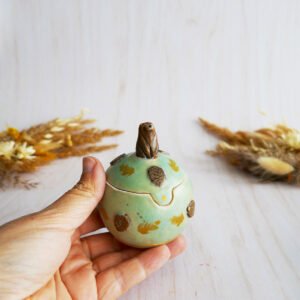 {Kintsugi} Boîte miniature en grès Ours & Pins
